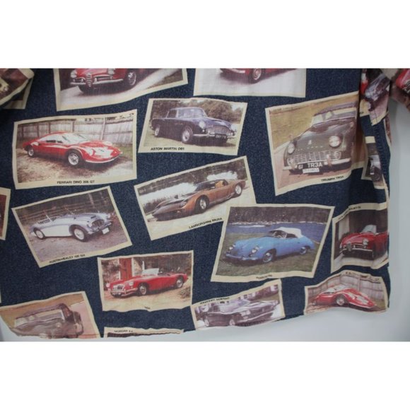 Vintage Reyn spooner Mens XL car print hawaiian shirt Ferrari lamborghini jaguar - Picture 5 of 10